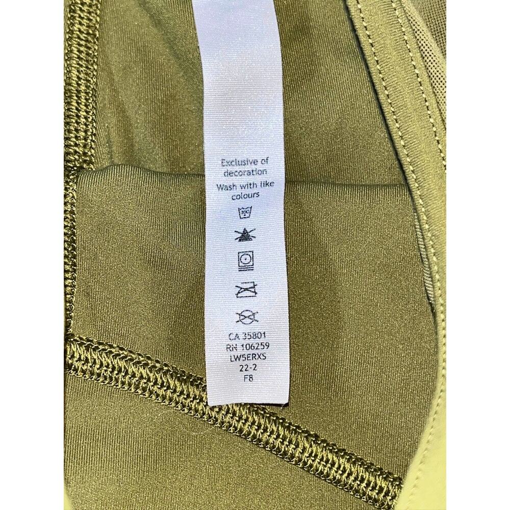 Lululemon Nulu Crisscross Mesh Stirrup Tight Green Leggings Sz 10 LW5ERXS - Picture 11 of 12